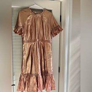 Rose gold metallic dress